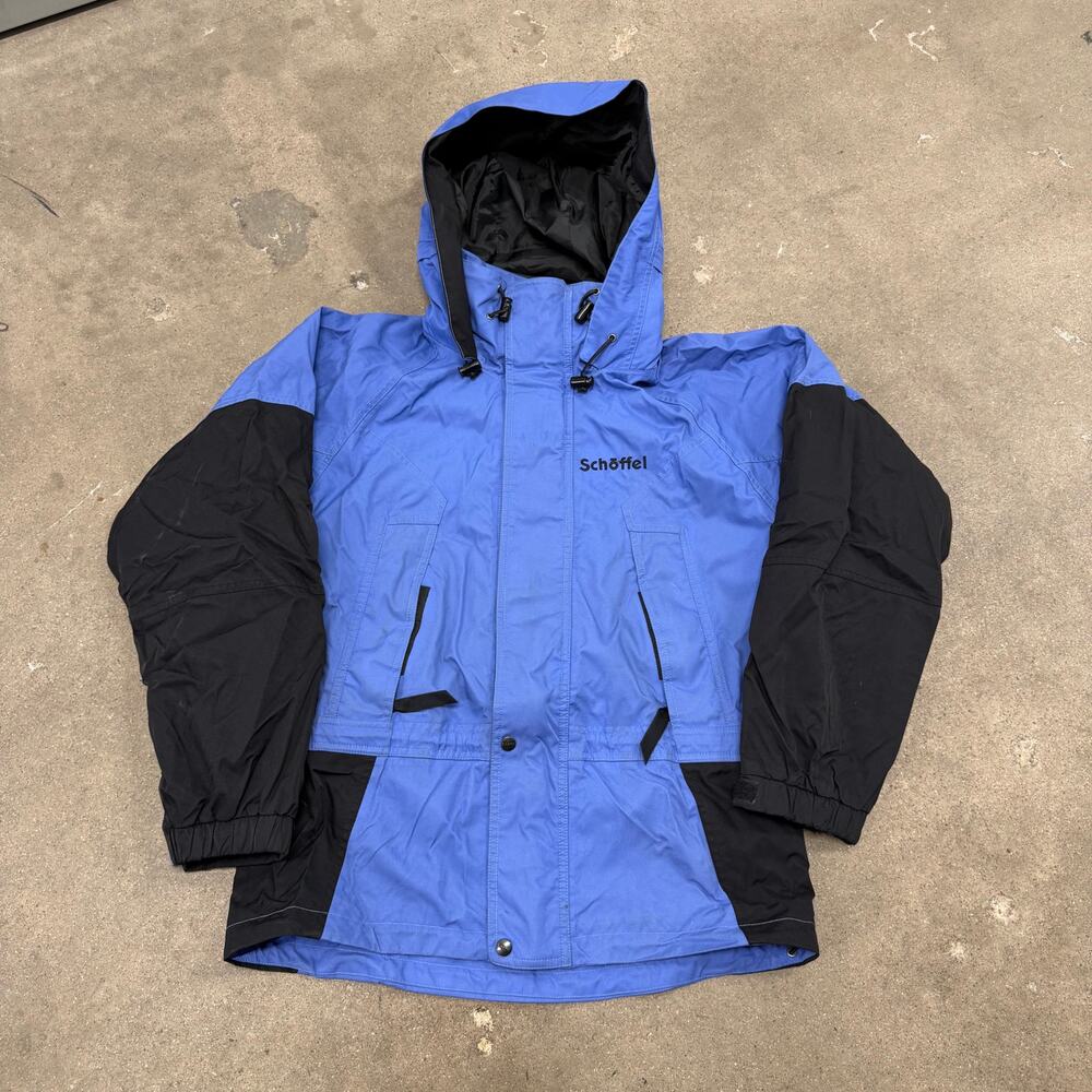 Schoffel Hooded Lightweight Outdoor Jacket Blue Men Small Lined Winter Ski